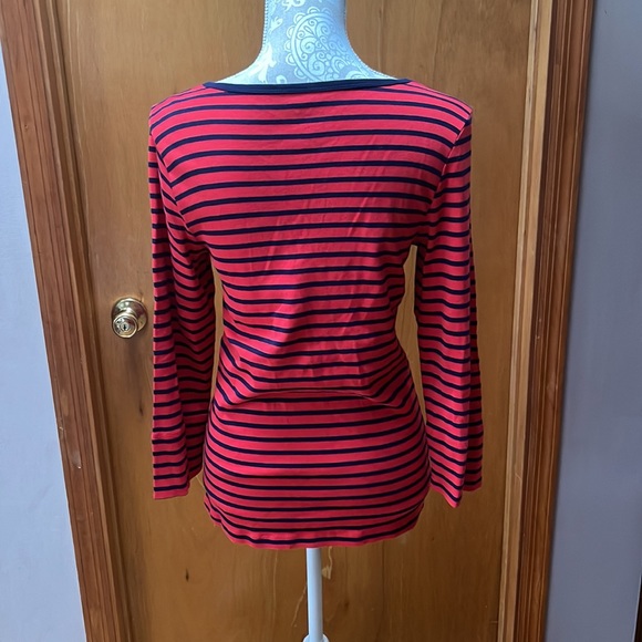 NWOT J Crew nautical stripe Perfect Fit long sleeve tee. Size L - Picture 3 of 4
